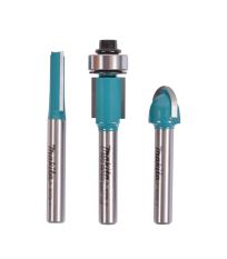 Ensemble de 3 fraises Ø6mm pour défonceuse MAKITA