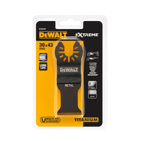 Lame 30x43 mm pour multi-cutter Métal DEWALT