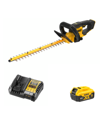 Taille haie 18V 55cm DCMHT562N-XJ + 1 batterie 18V 5 Ah + chargeur DCB1104-QW DEWALT