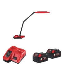 Éclairage de maintenance 18V M18 ABL-0 + 2 batteries 18V 5 Ah + 1 chargeur M12-18FC  MILWAUKEE