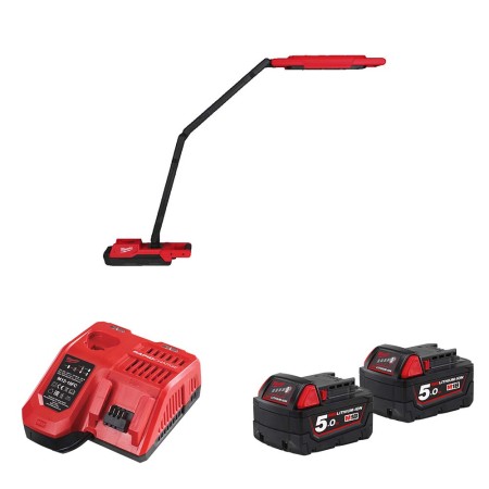 Éclairage de maintenance 18V M18 ABL-0 + 2 batteries 18V 5 Ah + 1 chargeur M12-18FC  MILWAUKEE