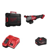 Meuleuse d'angle avec homme mort Ø125 mm M18 FHSAG125XPDB2-0X + 1 batterie FB 8 Ah + chargeur M12-18 FC MILWAUKEE