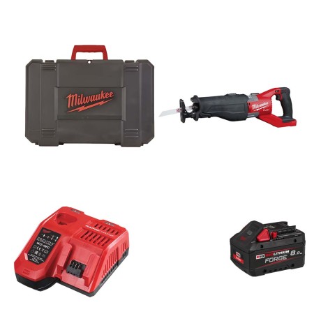 Scie sabre 18V M18 FSX-0C + 1 batterie FB 8 Ah + chargeur M12-18 FC MILWAUKEE