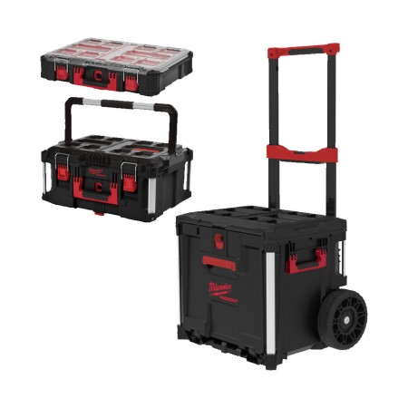 Packout 3 pièces trolley + coffret large + organisateur Milwaukee