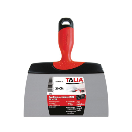 Couteau à enduire INOX 20CM manche bi-matière TALIAPLAST