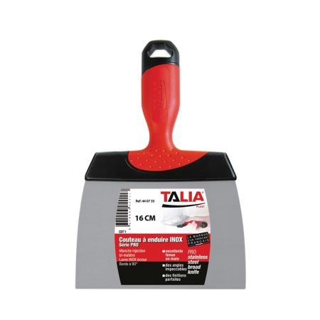 Couteau à enduire INOX 16CM manche bi-matière TALIAPLAST