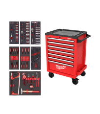 Servante équipée 7 tiroirs 69CM TOOLGUARD 196 outils MILWAUKEE