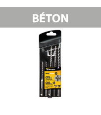 Coffret 5 forets béton ROCKFASTER SDS-Plus Ø5-8 mm DIAGER