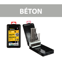 Coffret 7 forets béton ROCKFASTER SDS-Plus Ø6-12 mm DIAGER