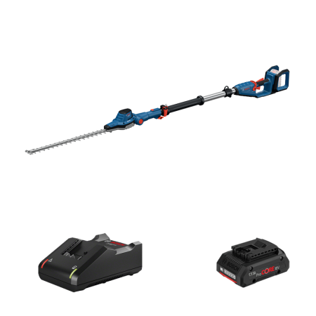 Taille haies sur perche GHE 18V-50 TP + 1 Batterie Procore 18V 4 Ah + Chargeur GAL 18V-40 BOSCH