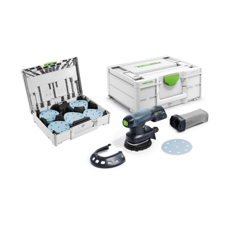 Ponceuse excentrique hybride Ø125 mm 18V ETSC 125-Basic + Systainer de 100 abrasifs FESTOOL