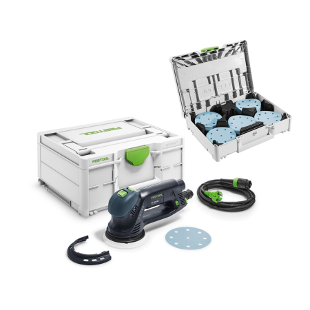 Ponceuse Ø125 mm RO 125 FEQ-Plus ROTEX + 1 systainer de 100 abrasifs FESTOOL