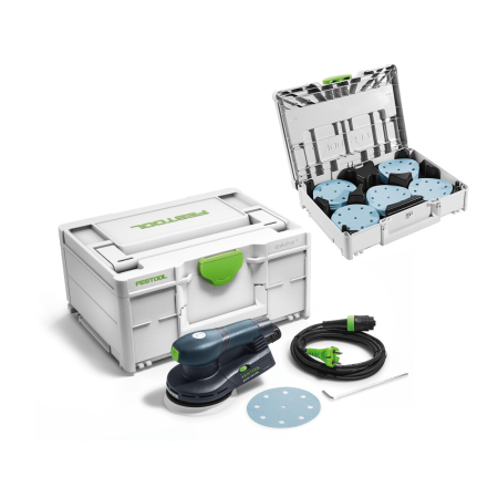Ponceuse excentrique Ø125 mm ETS EC 125/3 EQ-Plus + Systainer de 100 abrasifs FESTOOL