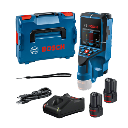Scanner mural D-TECH 200 C + 2 batteries 12V 3 Ah + chargeur GAL 12V-40 BOSCH