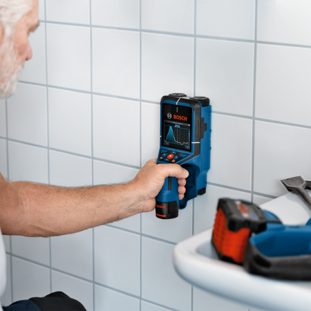 Scanner mural D-TECH 200 C + 2 batteries 12V 3 Ah + chargeur GAL 12V-40 BOSCH