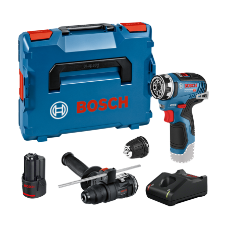 Perceuse-visseuse GSR 12V-35 FC + Embout perforateur GFA 12-H + 1 batterie 12V 3 Ah + chargeur GAL 12V-40 BOSCH