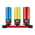 Lot de 3 douilles à choc 1/2" MILWAUKEE
