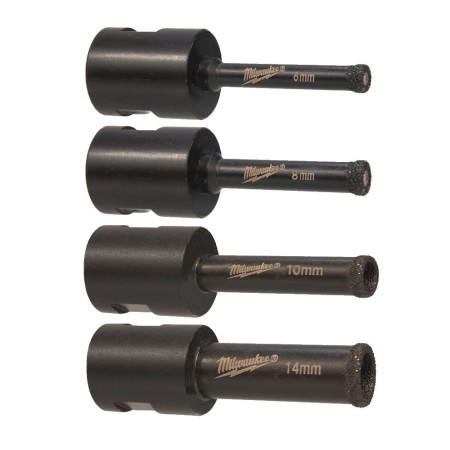 Coffret Forets diamantés M14 4 pcs Ø6-14 mm MILWAUKEE
