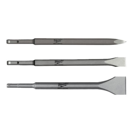 Lot de 3 burins SDS-Plus 250mm MILWAUKEE