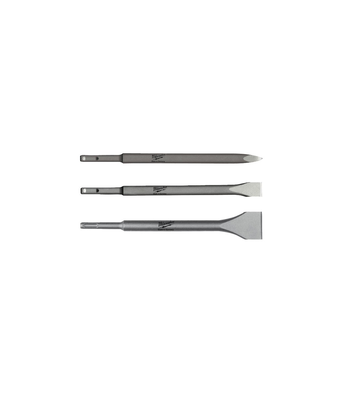 Lot de 3 burins SDS-Plus 250mm MILWAUKEE