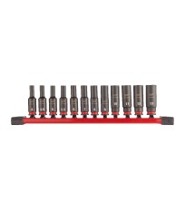 Lot de 12 douilles à chocs 1/4" MILWAUKEE