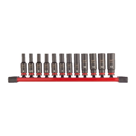 Lot de 12 douilles à chocs 1/4" MILWAUKEE