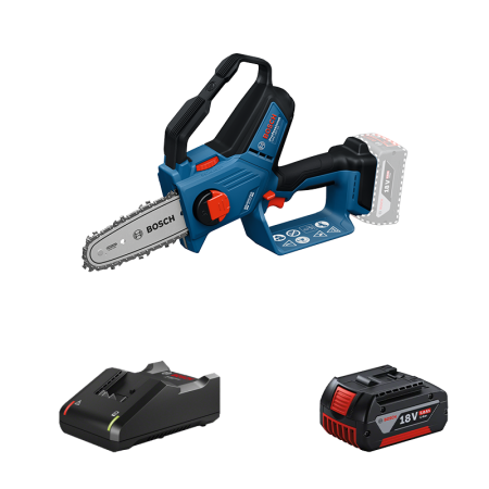 Elagueuse sans fil 15cm GKE 18V-15 + 1 batterie GBA 18V 4 Ah + Chargeur GAL 18V-40 BOSCH