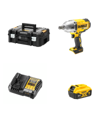 Boulonneuse à chocs 18V 1/2" DCF899NT-XJ + 1 batterie 18V 5 Ah + 1 chargeur DCB1104-QW DEWALT