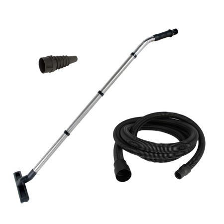 Tuyau d'aspiration antistatique Ø27mm x 4m + adaptateur universel + kit de nettoyage MIRKA