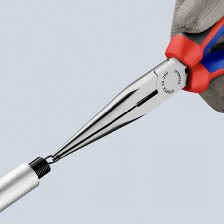 Pince a bec demi-ronde avec tranchant 200MM KNIPEX