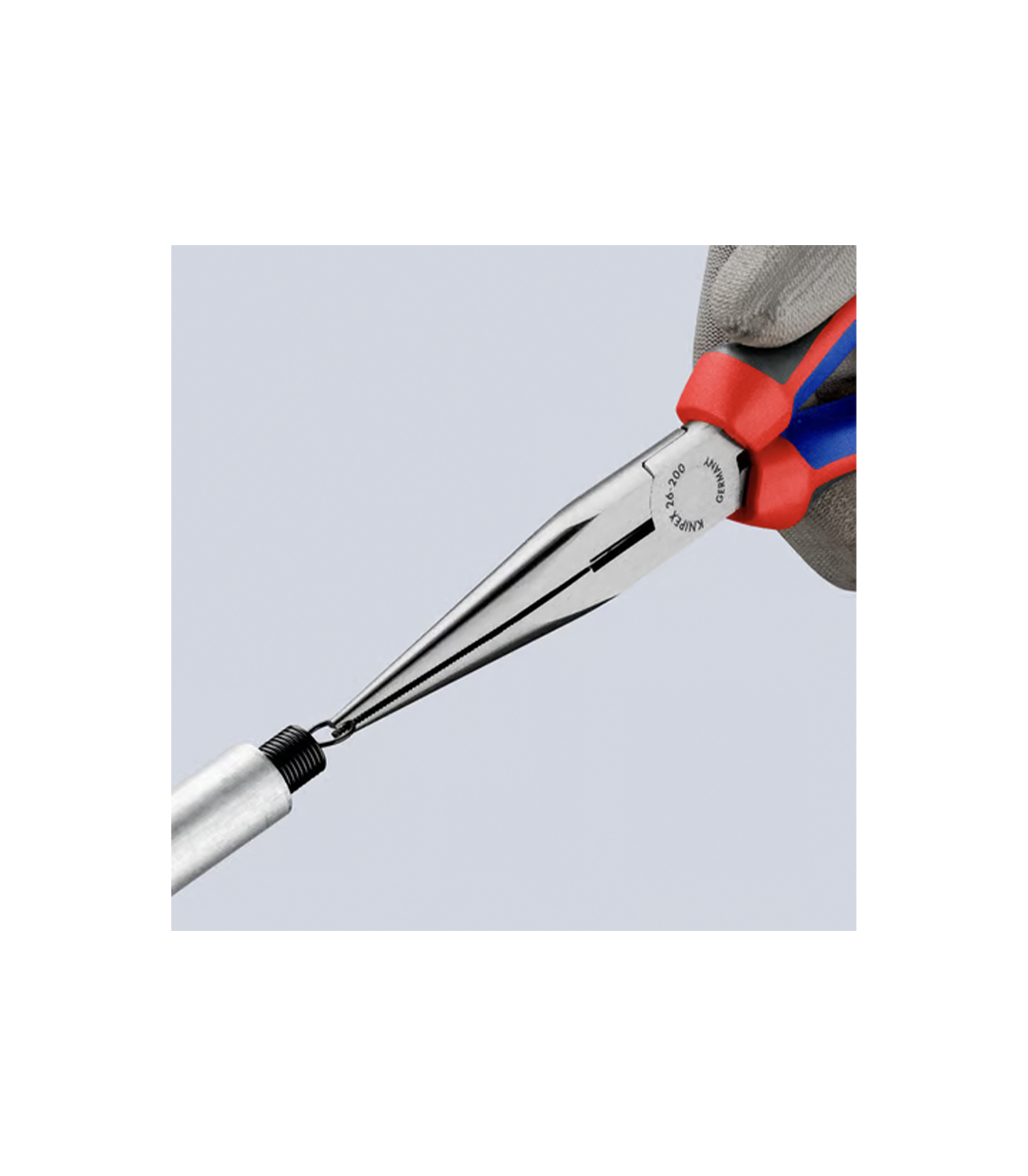 Pince a bec demi-ronde avec tranchant 200MM KNIPEX