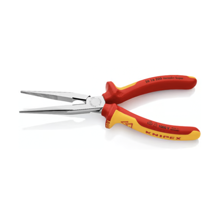 Pince à bec demi-ronde avec tranchant chromé KNIPEX