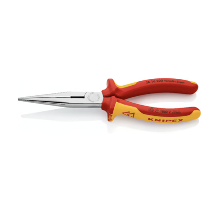 Pince à bec demi-ronde avec tranchant chromé KNIPEX