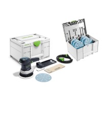 Ponceuse excentrique Ø150 mm ETS 150/5 EQ-Plus + Systainer de 120 abrasifs FESTOOL