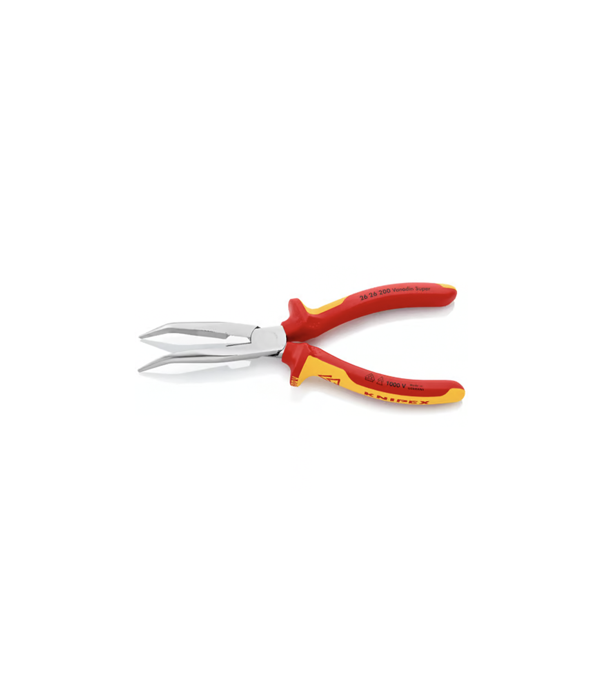 Pince à bec coudé 40° 1/2 avec tranchant chromé KNIPEX
