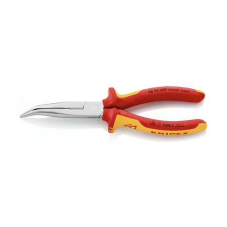 Pince à bec coudé 40° 1/2 avec tranchant chromé KNIPEX