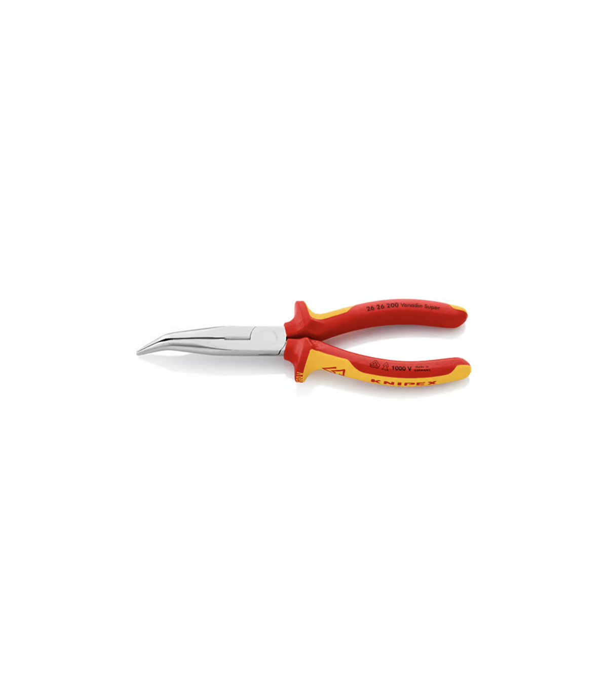 Pince à bec coudé 40° 1/2 avec tranchant chromé KNIPEX