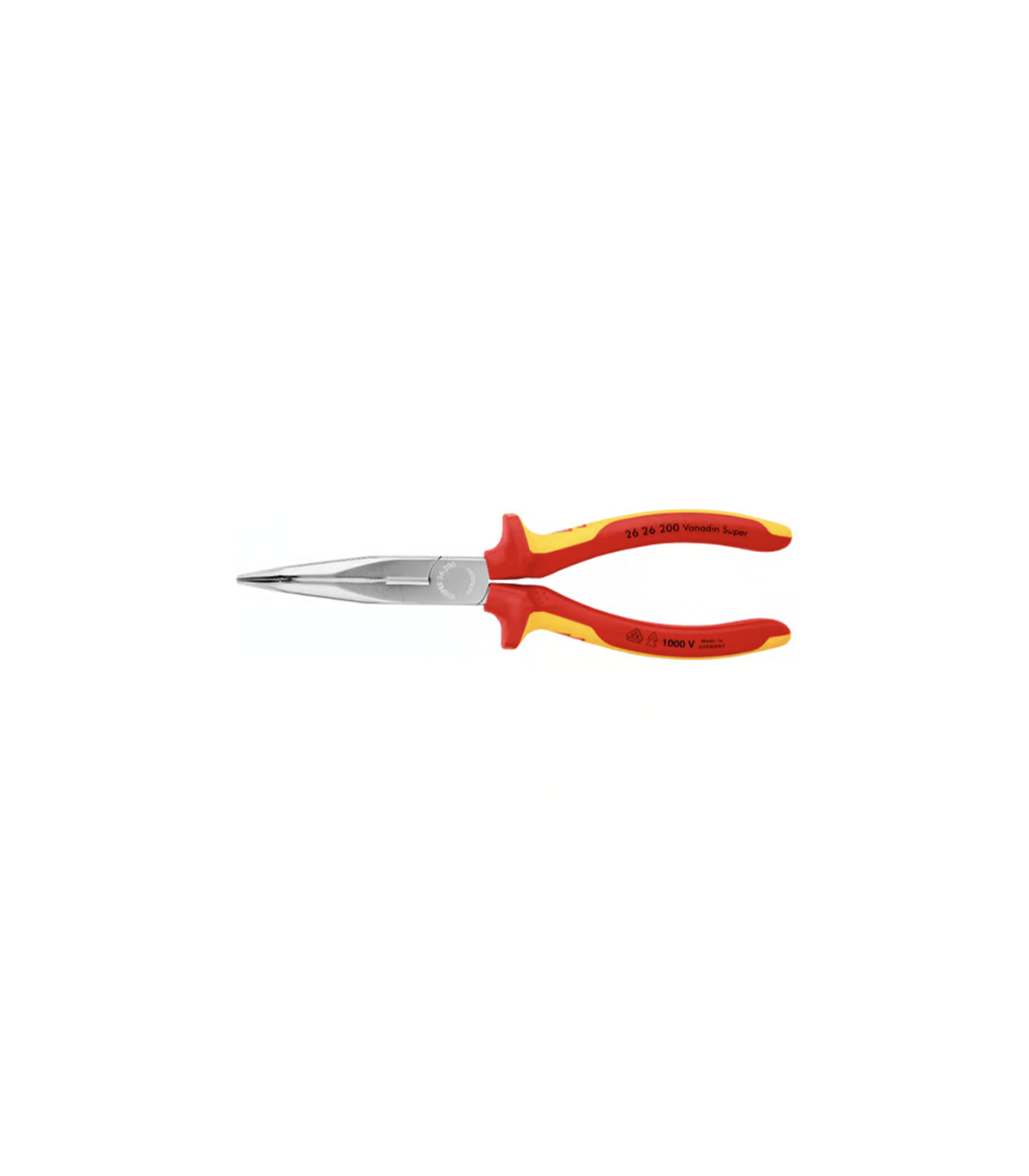 Pince à bec coudé 40° 1/2 avec tranchant chromé KNIPEX