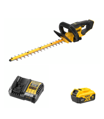 Taille haie 18V 55cm DCMHT564N-XJ + 1 batterie 18V 5 Ah + chargeur DCB1104-QW DEWALT