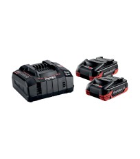 Pack de 2 batteries LiHDX 18V 4 Ah + Chargeur rapide ASC 145 METABO
