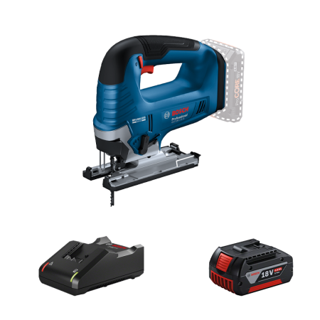 Scie sauteuse GST 18V-125 B + 1 batterie GBA 18V 4 Ah + Chargeur GAL 18V-40 BOSCH