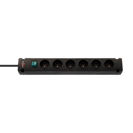 Multiprise Bermounta 6 Prises 3m noir avec interrupteur Bennenstuhl
