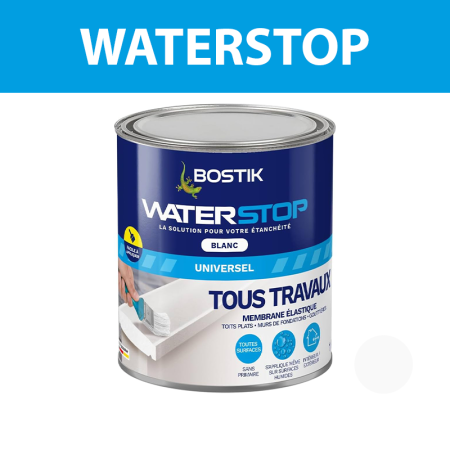 Membrane d'étanchéité "WATERSTOP TOUS TRAVAUX" Blanc 1kg BOSTIK