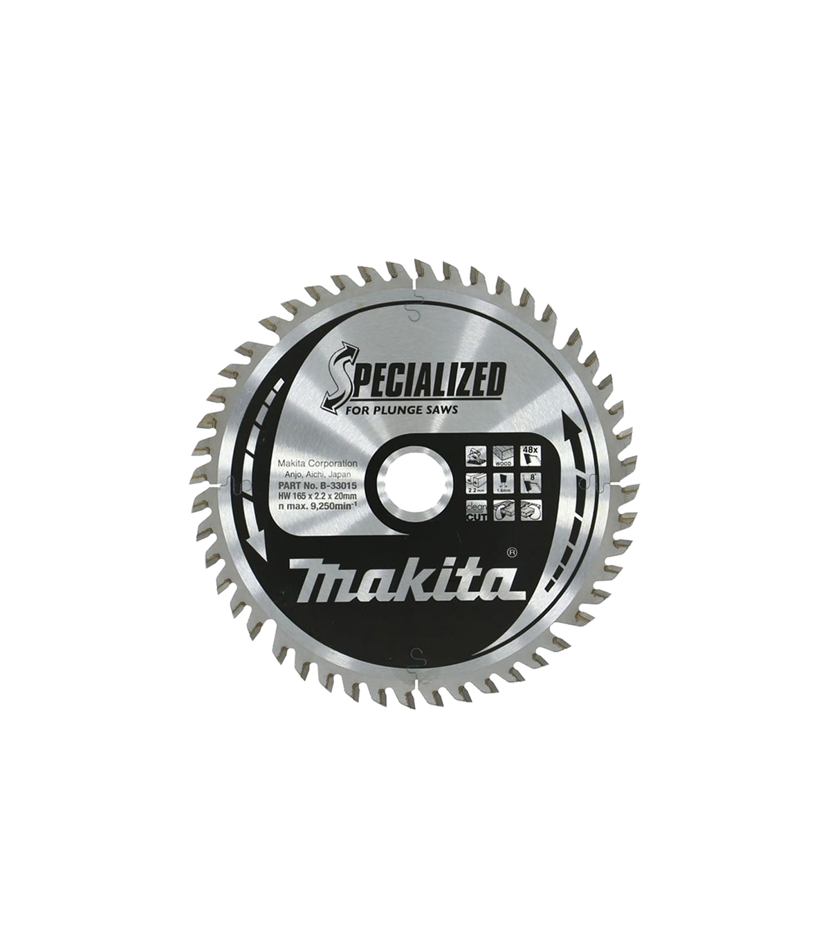 Lame de scie circulaire carbure Specialized Bois Ø165 mm MAKITA