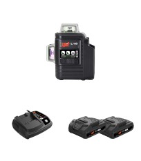 Laser vert  L18 18V + 2 batteries 18V 2 Ah + chargeur compact SPIT