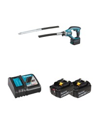 Vibreur à béton 18V DVR350Z + 2 batteries BL1850B 18V 5 Ah + 1 chargeur DC18RC MAKITA