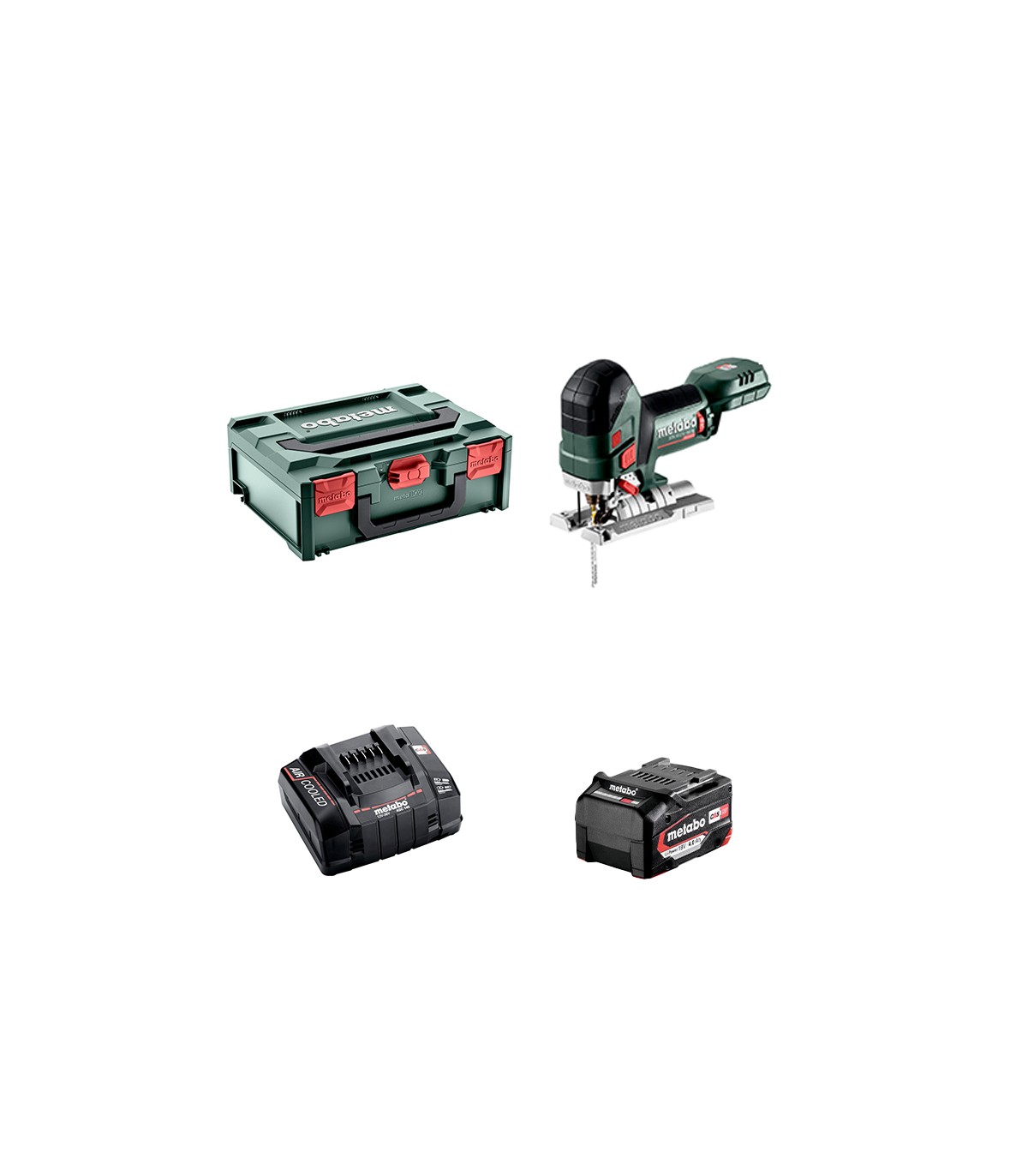 Scie sauteuse 18V STA 18 LTX 150 BL + 1 batterie 18V 5,2 Ah + 1 chargeur ASC 145 METABO