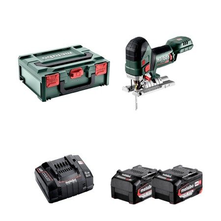 Scie sauteuse 18V STA 18 LTX 150 BL + 2 batteries 18V 5,2 Ah + 1 chargeur ASC 145 METABO
