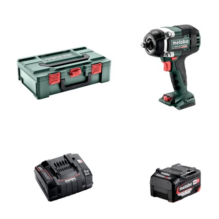 Boulonneuse 18V SSW 18 LTX 800 BL + 1 batterie 18V 5,2 Ah + 1 chargeur ASC 145 METABO