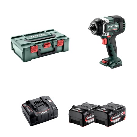 Boulonneuse 18V SSW 18 LTX 800 BL + 2 batteries 18V 5,2 Ah + 1 chargeur ASC 145 METABO